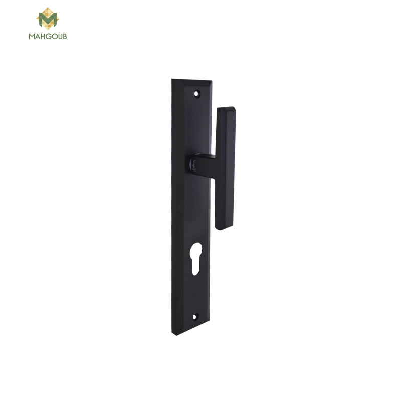 Apartment door handle flow 85mm square 7mm black fh2012p19eb101
