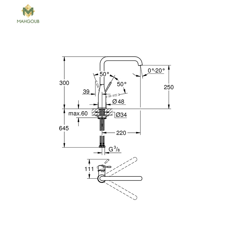 Kitchen mixer grohe essence gold 30269gl0 image number 1