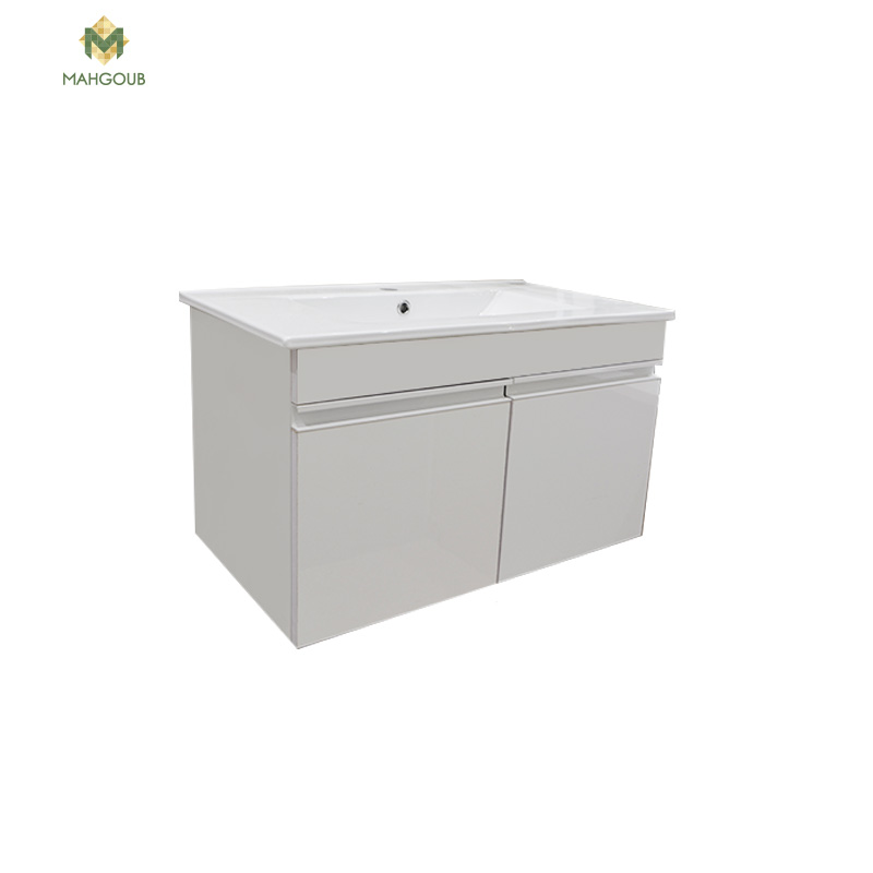 وحدة موبيليا 80 سم 2ضلفه بدون حوض ابيض لامع 101-8030 image number 0