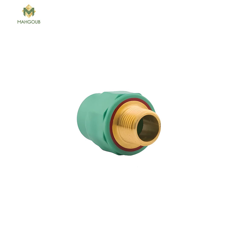 Ppr pipe coupling socket el sherif with male thread 1 inch green image number 0