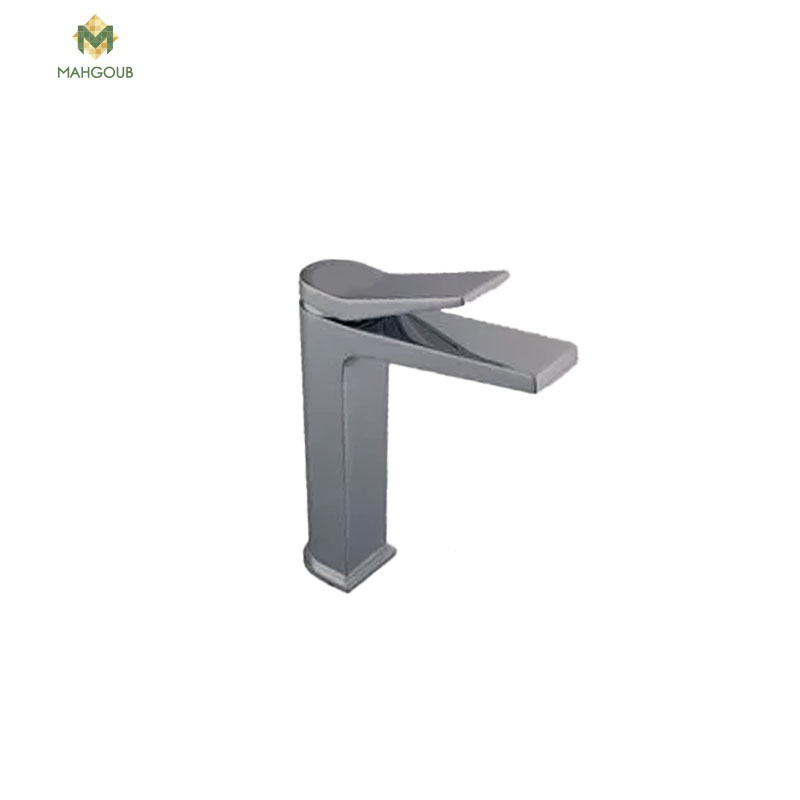 Basin mixer gawad syra high tubler mixer with push vidage grey ser-0173pvy image number 0