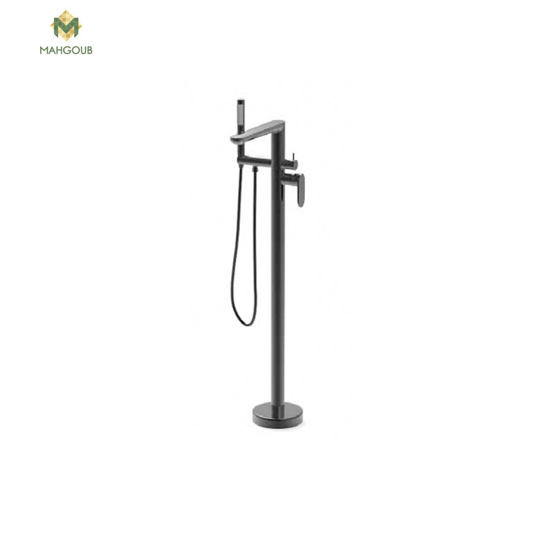 Floor standing bath shower mixer gawad black gx-00599b image number 0