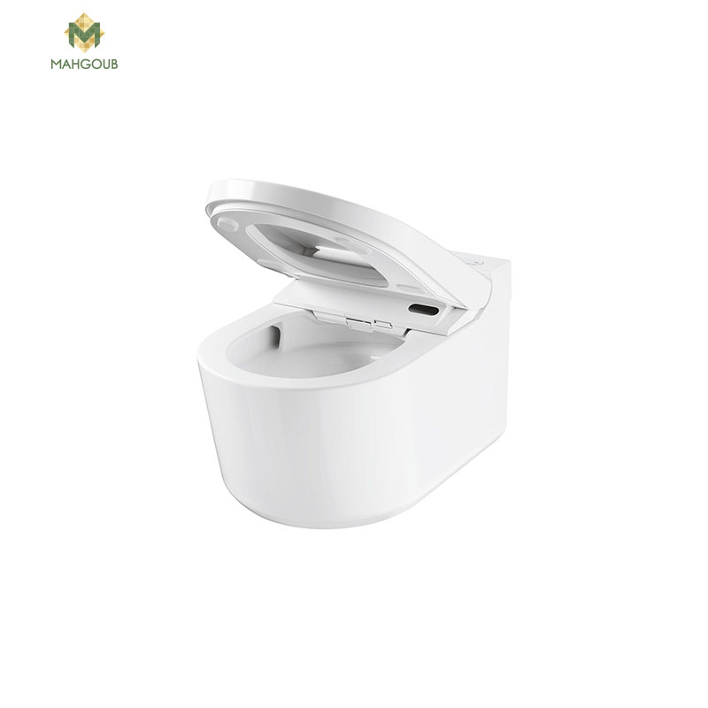 Wall mounted toilet grohe sensia pro smart includes a hot and cold risner and an air risner treated against bacteria 36508SH0