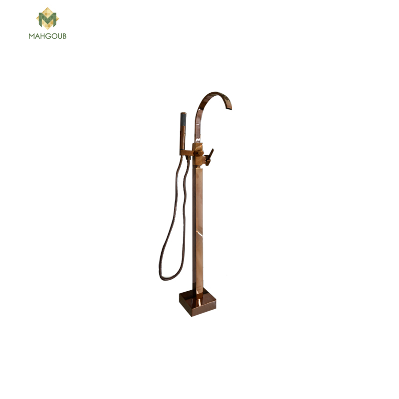 Floor Standing Bath Shower Mixer With The Speaker Shalal Rose Gold Fs-05 image number 0