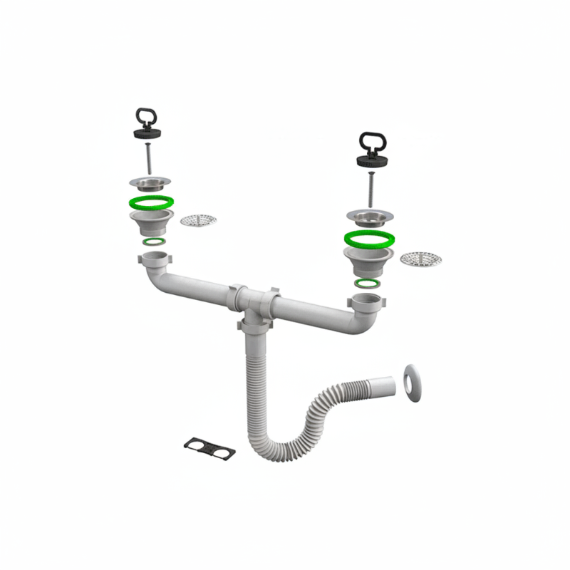 سيفون مطبخ مجوز بالطابق بولد سوستة image number 0