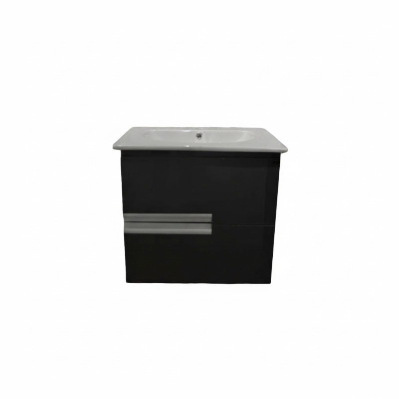 Unit 65 cm with a sink 2 drawer grey