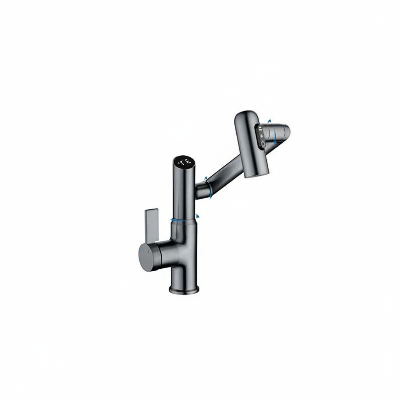 Basin mixer with filter-waterfall-screen