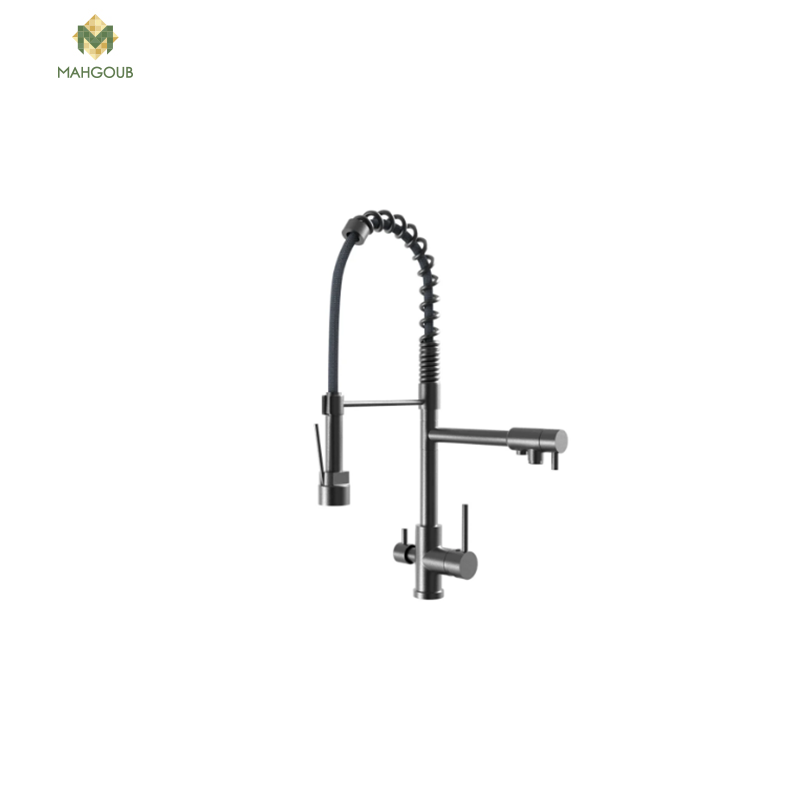Kitchen mixer gawad azalea one hand with zipper hose and speaker 1 system with filter outlet grey alz-0097pvy image number 0