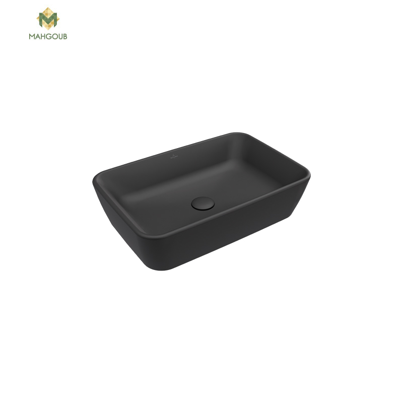Counter Top Basin VILLEROY & BOCH Fantichello No mixer slot 40 x 60 cm BLACK 5A536338