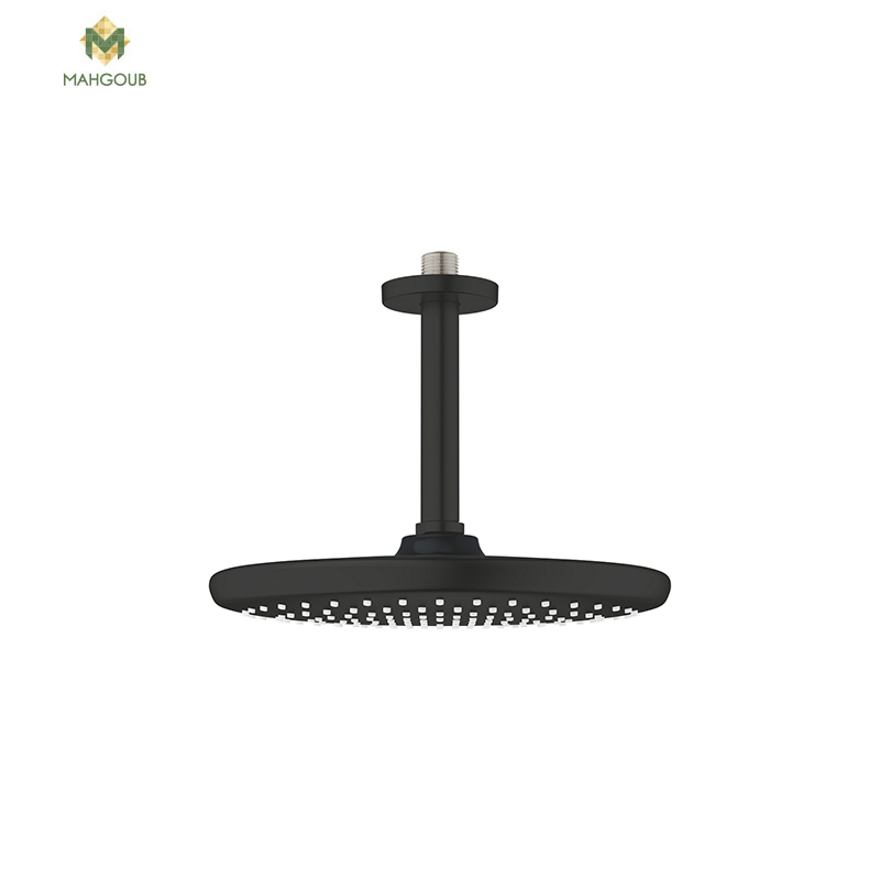 Shower Head GROHE TEMPESTA Round barrel head 14.2 cm 25 cm BLACK 266692430