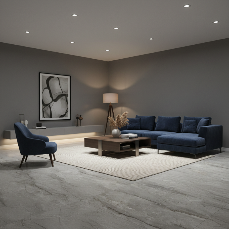 Breccia 120x120 cm grey Marble Glossy image number 1