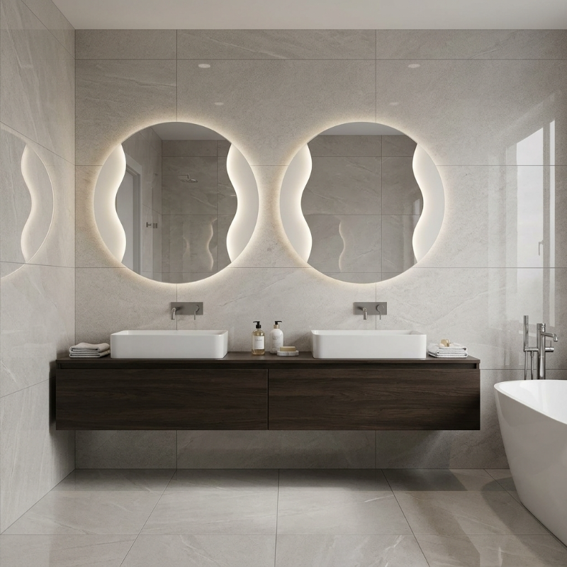 Mirror 80 cm With Light Circular image number 1