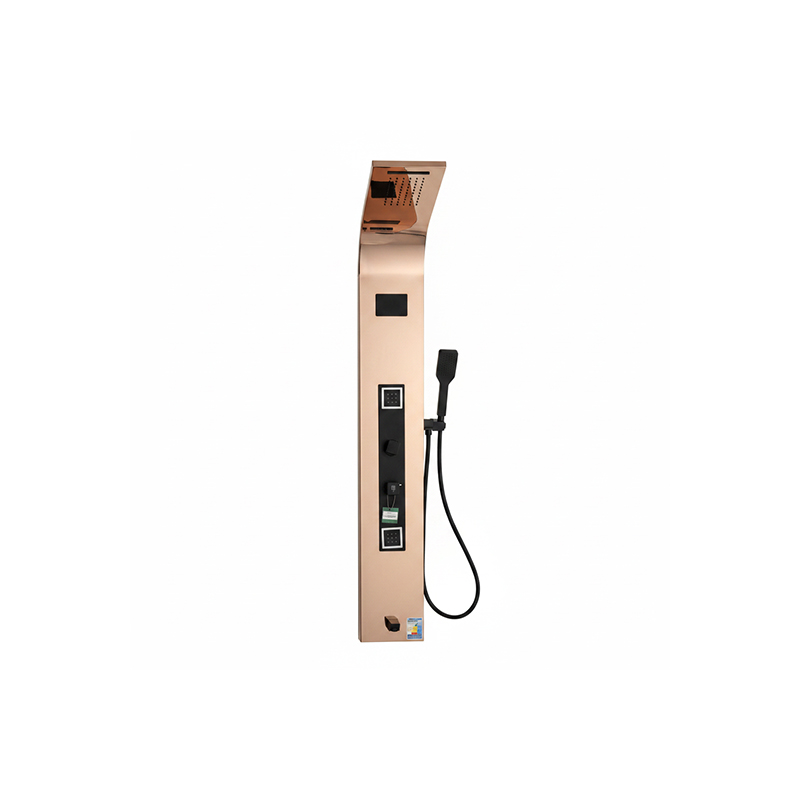 Shower Unit Square Dual-Jet with Display ROSE GOLD x BLACK YB-5619