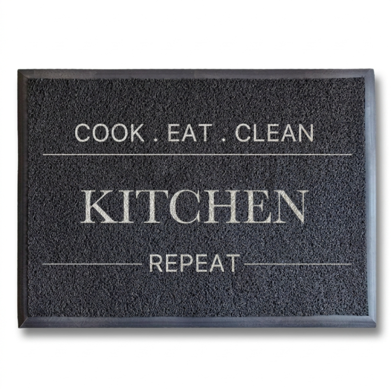 Kitchen Floor Mat Slip-resistant 40x120 cm BLACK R8